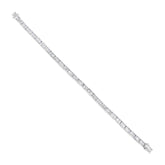 4.36ct 18k White Gold Diamond Baguette Tennis Bracelet